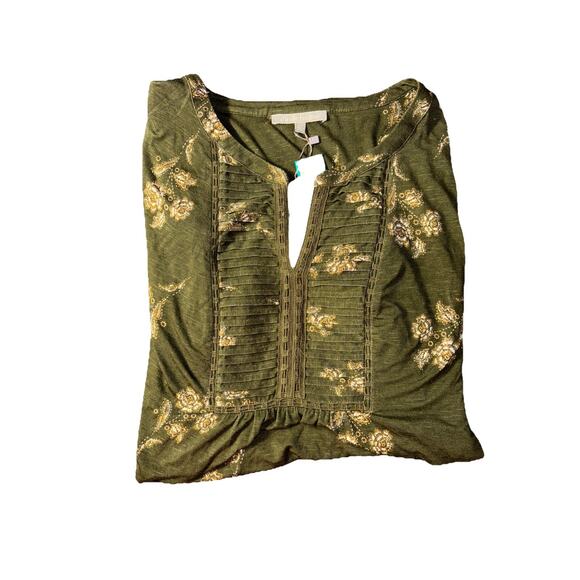 NWT Daniel Rainn Womens Sz 2X Patoka Pleated Split Neck Flower Top NWT - Picture 7 of 8